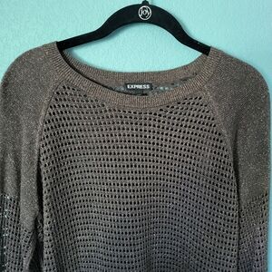 Express Brown Crew Neck Sweater